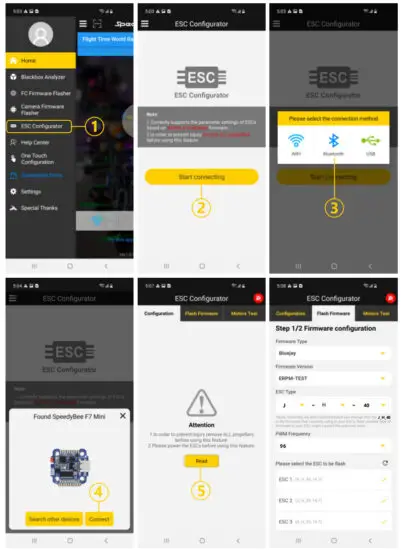 SpeedyBee F7 35A BLS Mini Stack Flight Controller Stack - Configuration 2