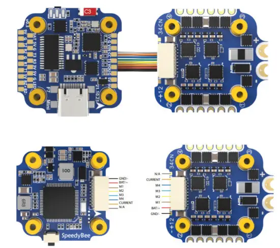 SpeedyBee F7 35A BLS Mini Stack Flight Controller Stack - Connection