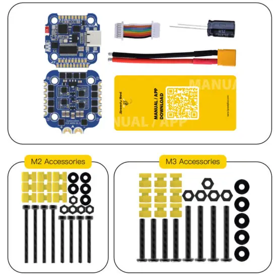 SpeedyBee F7 35A BLS Mini Stack Flight Controller Stack - Package