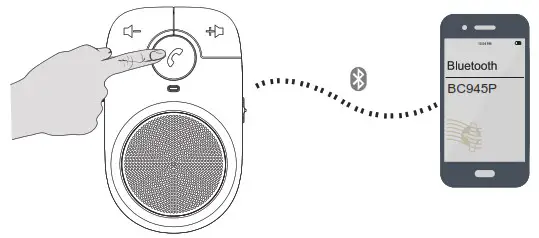SUNITEC BC945P Premium Handsfree Bluetooth for Cell Phone - first time pairing