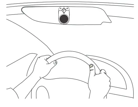 SUNITEC BC945P Premium Handsfree Bluetooth for Cell Phone - positioning