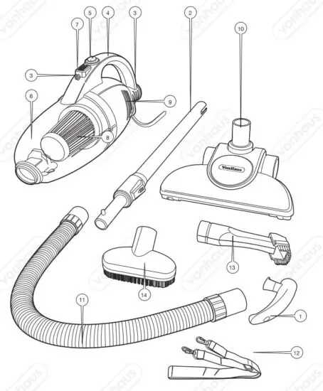 VonHaus 3007796 Upright Stick and Handheld 2 In 1 Vacuum - figure 1