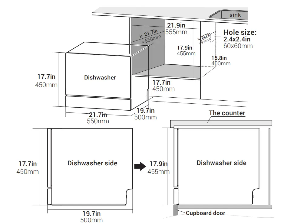 Mueller-DW-600-Ultra-Compact-Portable-Countertop-Dishwasher-fig5