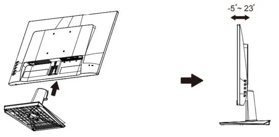 ASUS VA247HE LED Eye Care Monitor - Assembling the monitor