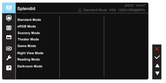 ASUS VA247HE LED Eye Care Monitor - reconfigure