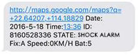 Sin Track GPS Tracker With Read data from - MASSAGE8