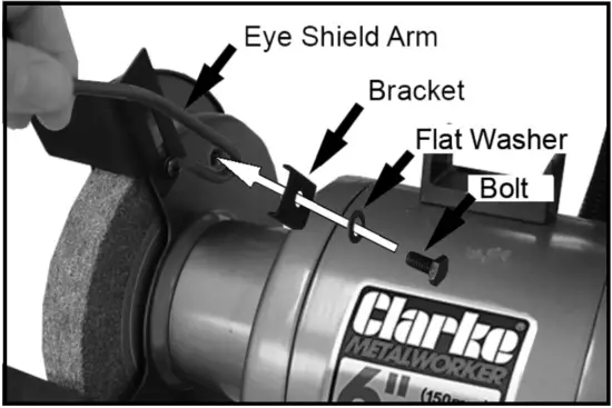 Clarke CBG6250L - INSTALLING THE EYE SHIELDS 1