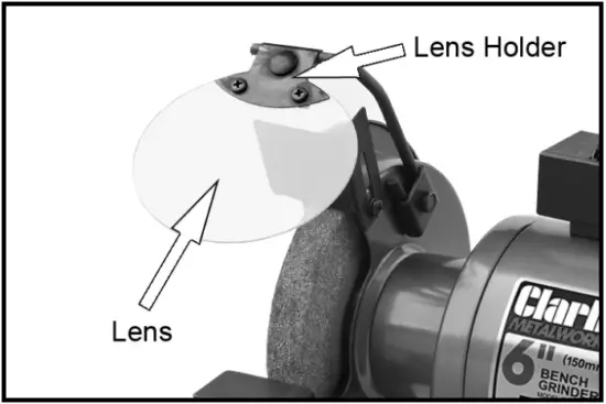 Clarke CBG6250L - INSTALLING THE EYE SHIELDS 2