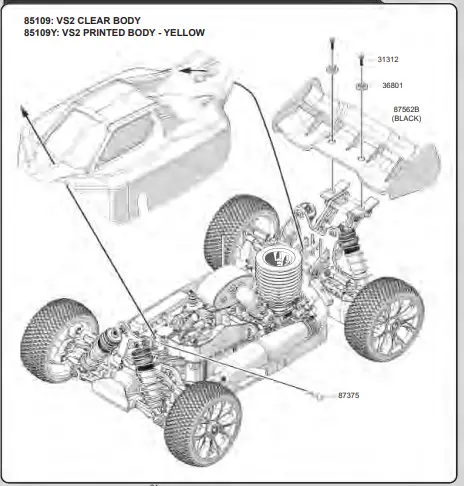 HoBao Hyper VS2 Nitro Buggy yellow body 53