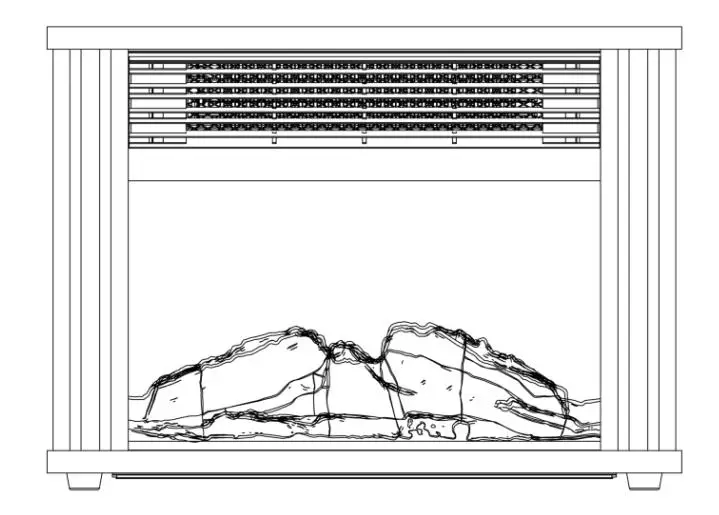RED STONE Tabletop Fireplace Heater - heater