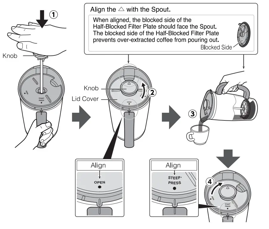 ZOJIRUSHI SK XAE10 Fresh Brew Vacuum Insulated Stainless French Press - figure 24