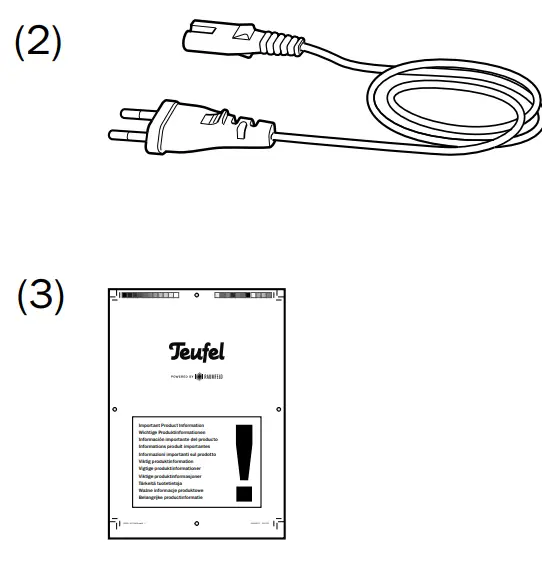 Teufel One M Multiroom Speaker Package contents