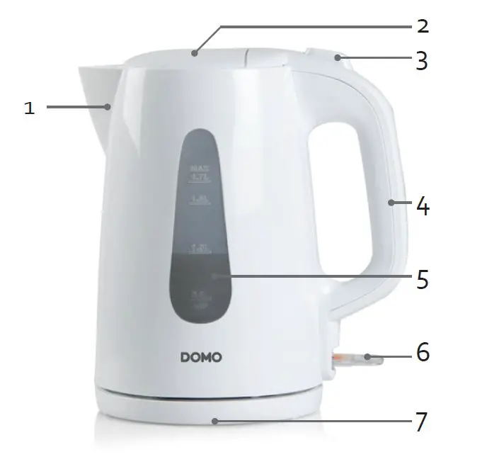 DOMO-DO9255WK-Cordless-Electric-Water-Kettle -FIG 1
