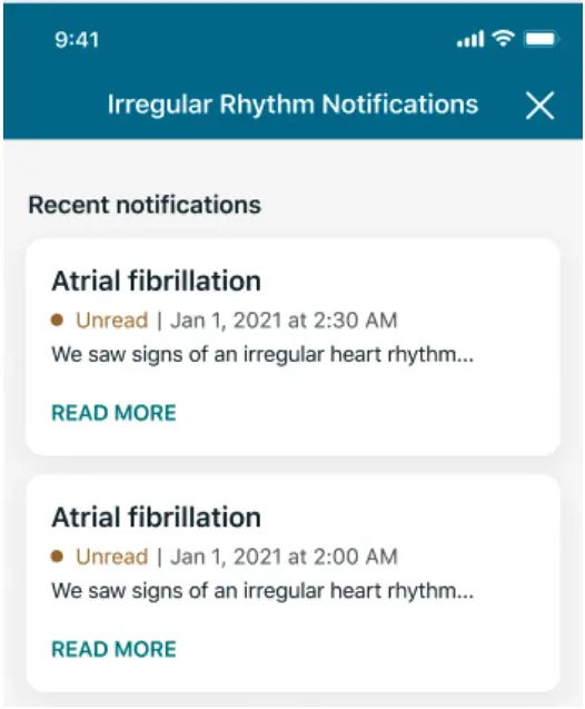 fitbit Irregular Rhythm Notifications Software only Mobile Medical Phone notification - Irregular Rhythm Notifications