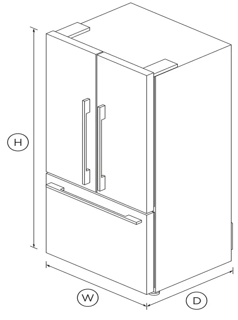 FISHER PAYKEL RF522ADX5 79cm Freestanding French Door Refrigerator Freezer - 1