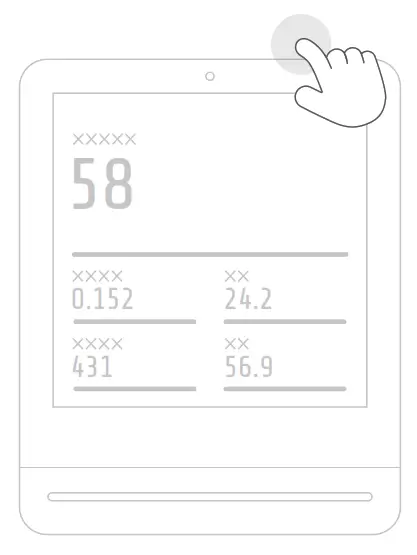 qingping CGS1 Air Monitor - button