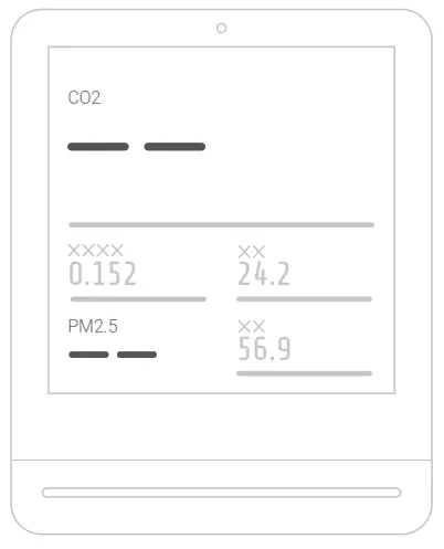 qingping CGS1 Air Monitor - dashes