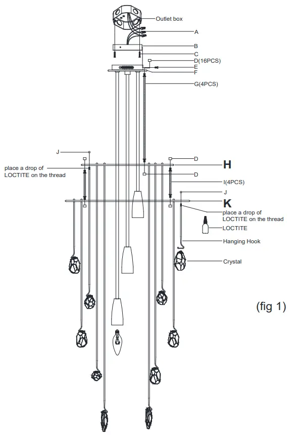 RALPH LAUREN IG RL5340NBPWCG Hailee Small Sculpted Chandelier - INSTRUCTIONS