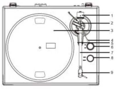 Lenco LBT-188PI Turntable Record Player-1
