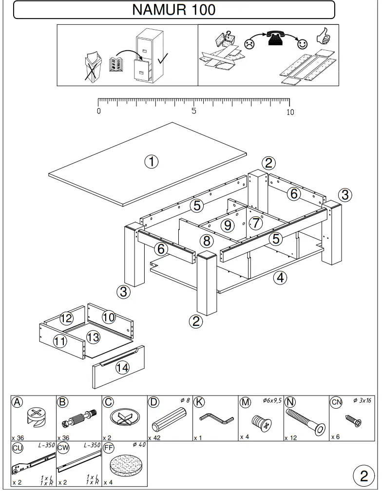 Woltra NAMUR 100 Coffee table Namur Solid wood fig 10