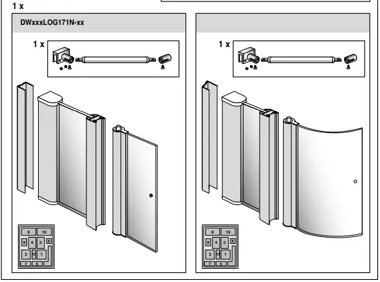Gustavsberg LOGIC VZ 100 Bath Screen Elox-Gloss-fig6