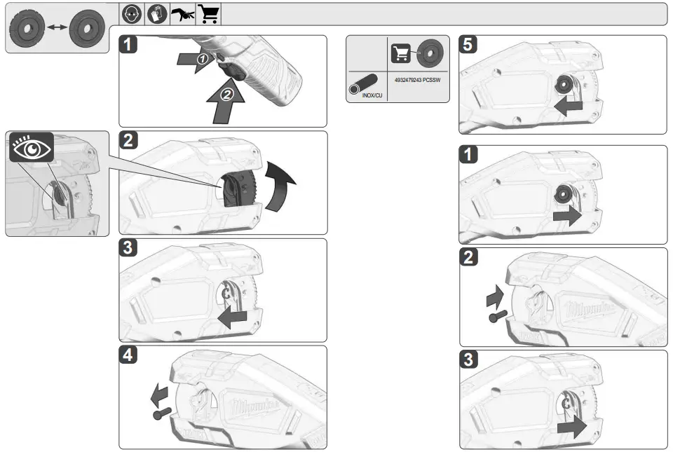 milwaukee M12 PCSS 12v Raptor Stainless Steel Pipe Cutter - fig6