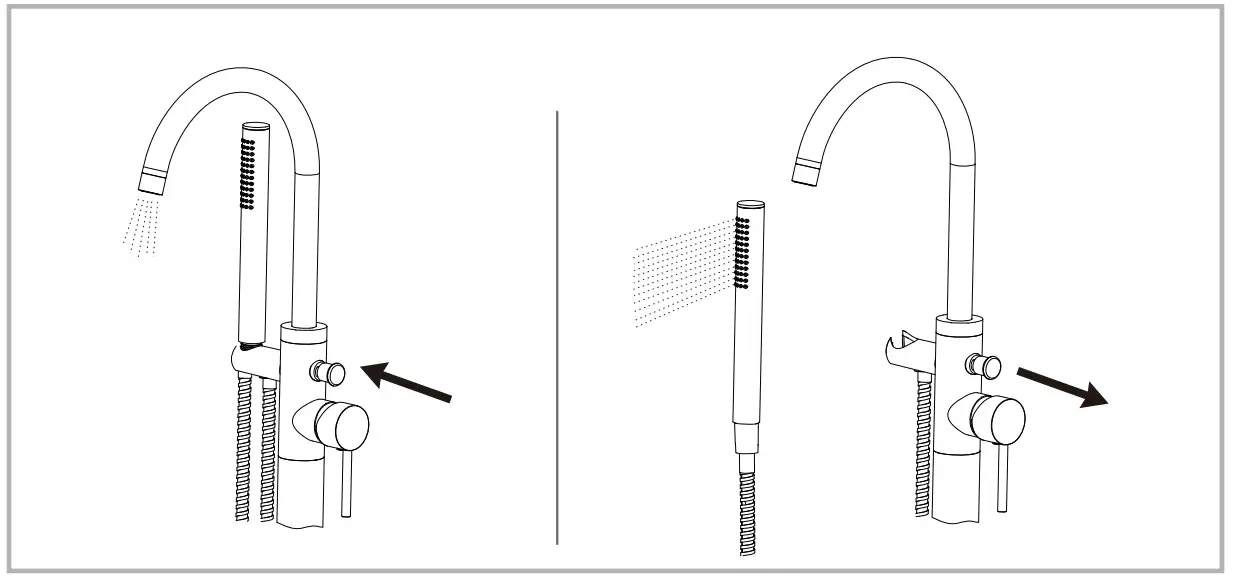 OCEAMIXCG88MB Floor-Mounted Mixer Installation Instruction illustration