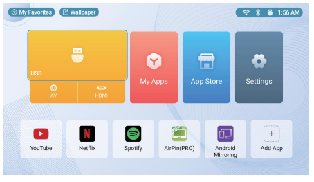 Projector with WiFi and Bluetooth-6