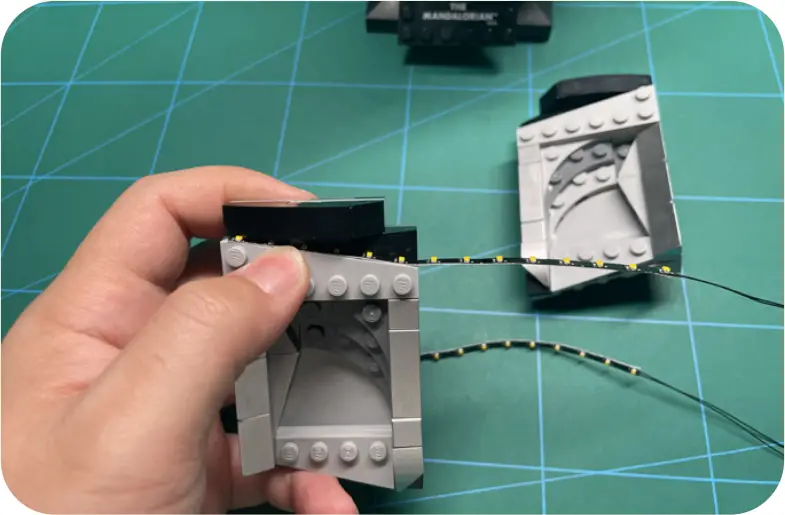 GAME OF BRICKS Light Kit for The Mandalorian Helmet Step 1_F