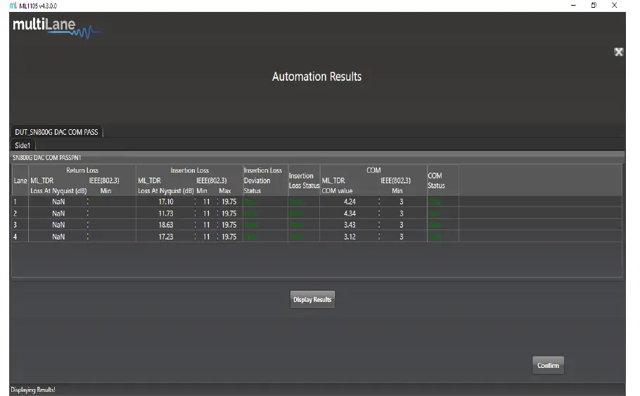 multiLane ML1105 Automated DAC Testing Software 20