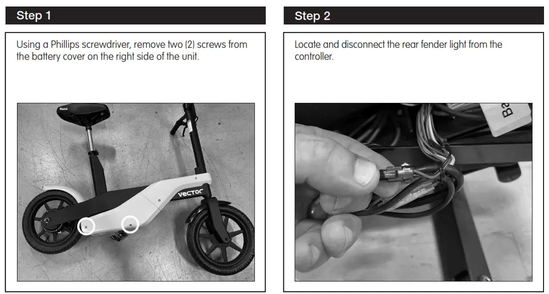 Razor W15110710063 Vector Rear Fender Replacement