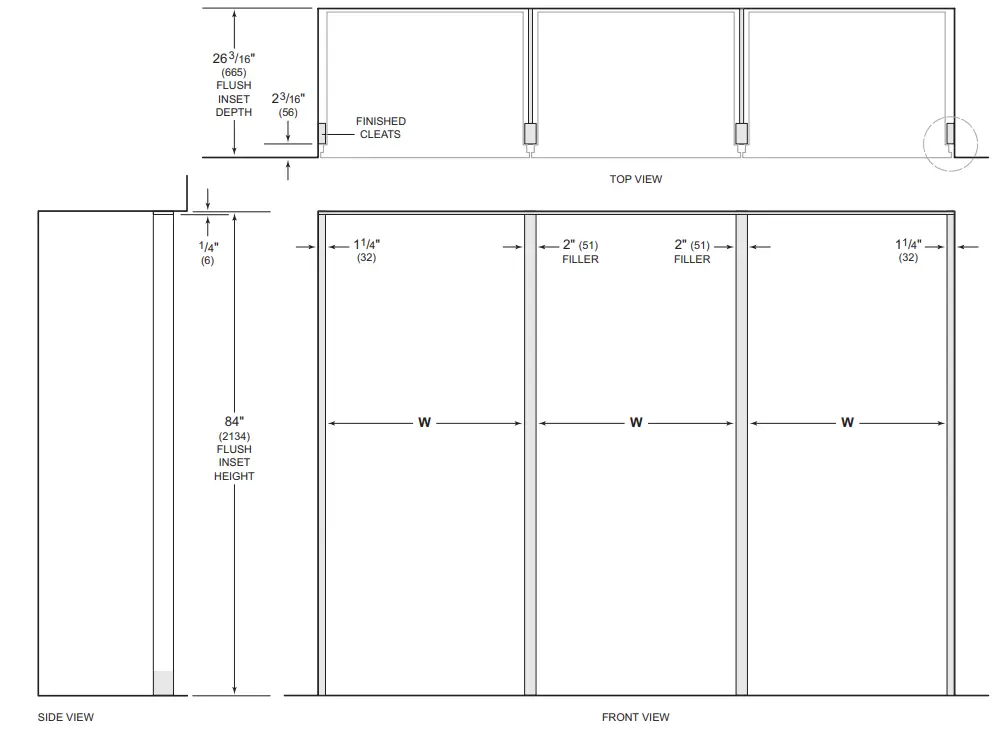 SUB-ZERO Classic Series Triple Flush Inset fig 4