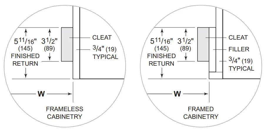SUB-ZERO Classic Series Triple Flush Inset fig 5