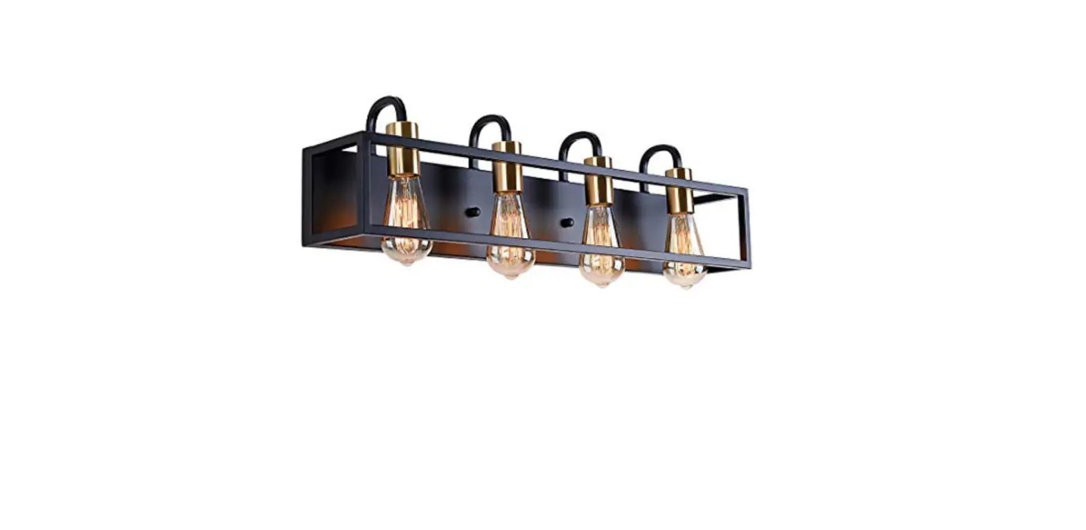 Uolfin A04951w4 30-inch 4-light Matte Black And Antique Brass Transitional Vanity Light Instruction Manual Uolfin A04951w4 30-inch 4-light Matte Black And Antique Brass Transitional Vanity Light Instruction Manual