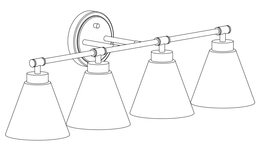 Uolfin-A04951W4-30-Inch-4-Light-Matte -and-Antique-Brass-Transitional-Vanity-Light-fig-1