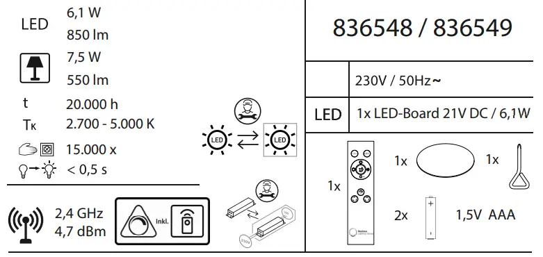 Paul Neuhaus 356 LED Table Lamp-fig1