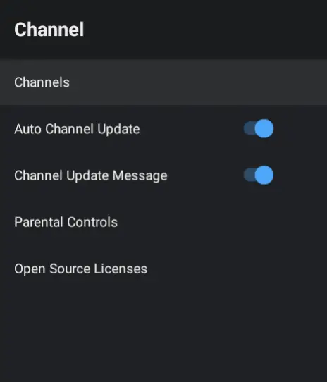 BLAUPUNKT BP420FSG9700 42 icnh Full HD Smart TV - CHANNEL MENU