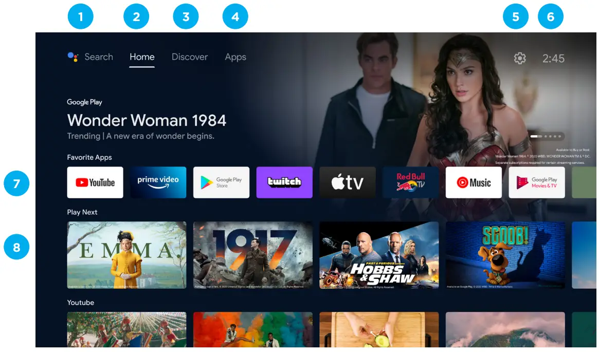 BLAUPUNKT BP420FSG9700 42 icnh Full HD Smart TV - home screen