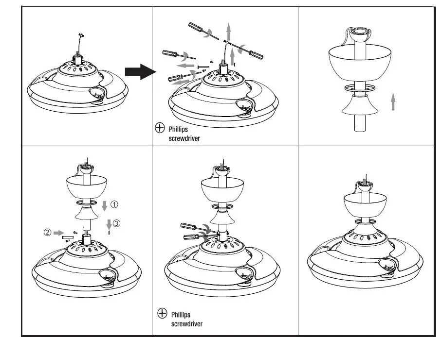 Parrot Uncle F3502WH110V 36 Inch Chrome Retractable Crystal Chandelier Ceiling Fan-4