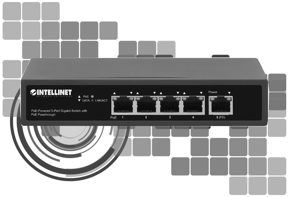INTELLINET 561808 PoE-Powered 5-Port Gigabit Switch