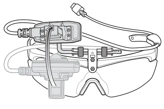 ZEBRA HD4000 Head Mounted Display - Positioning Optical Module When not in Use