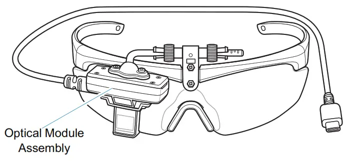 ZEBRA HD4000 Head Mounted Display - Positioning the Optical Module Assembly