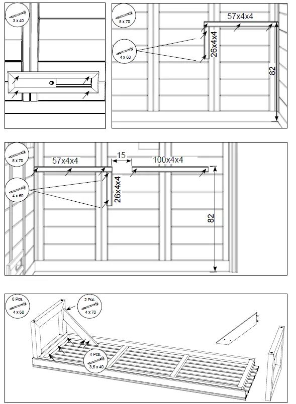 sentiotec 1-052-962 Solid Wood Sauna 19