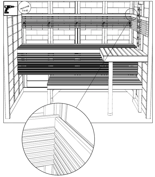 sentiotec 1-052-962 Solid Wood Sauna 23