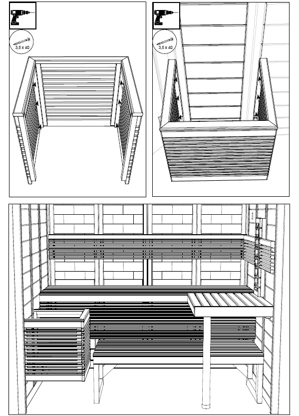 sentiotec 1-052-962 Solid Wood Sauna 24