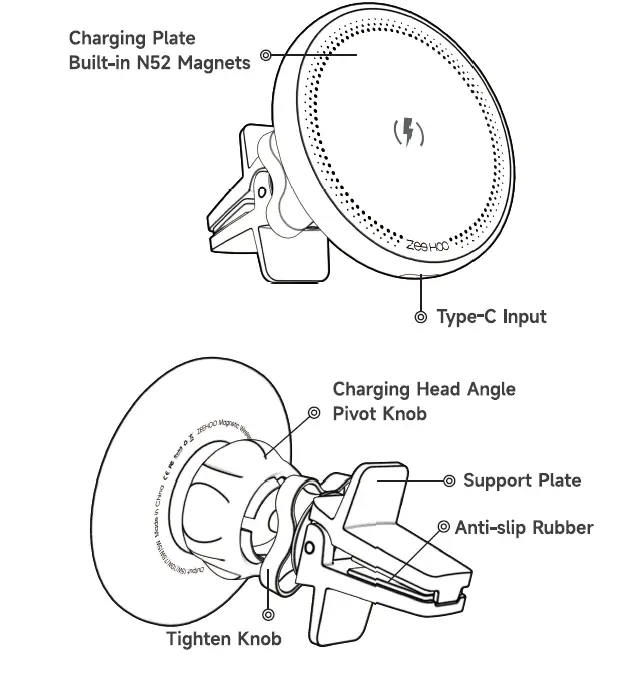 ZEEHOO-PowerDrive-IC30D-Car-Charger-Mount-fig-1