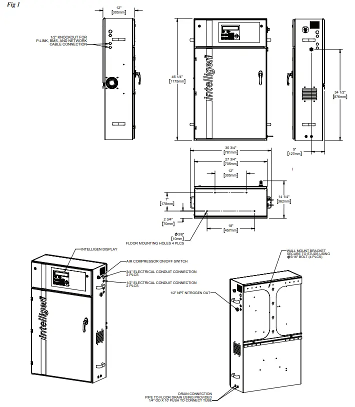 POTTER INS 600 Wall Mountable Nitrogen Generator - Fig