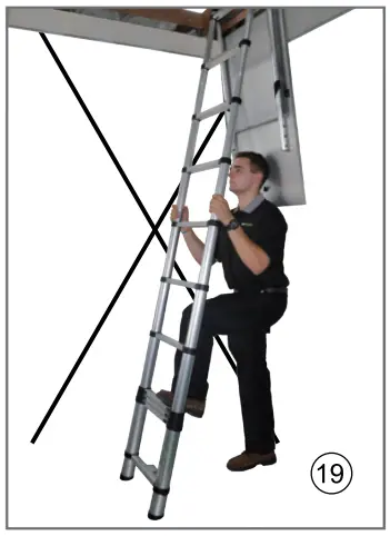 Opening the ladder