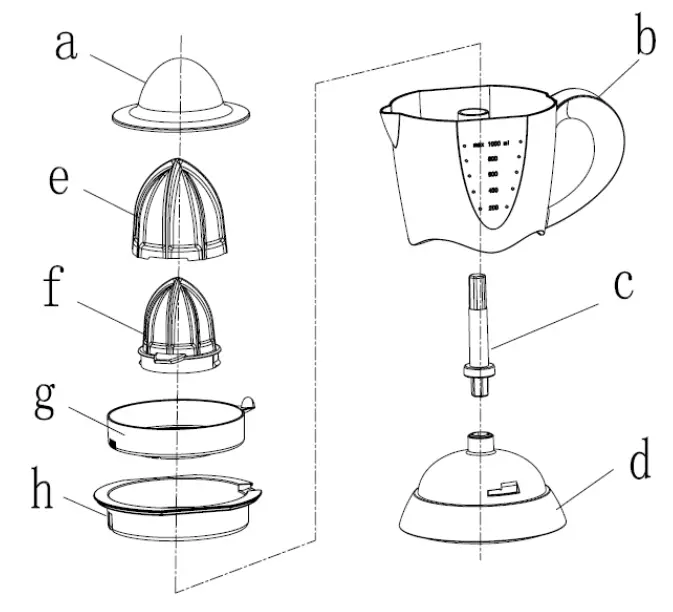 MateStar MAT-3321 Citrus Juicer -fig