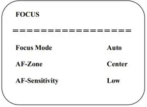 FIG 23 Focus Setting